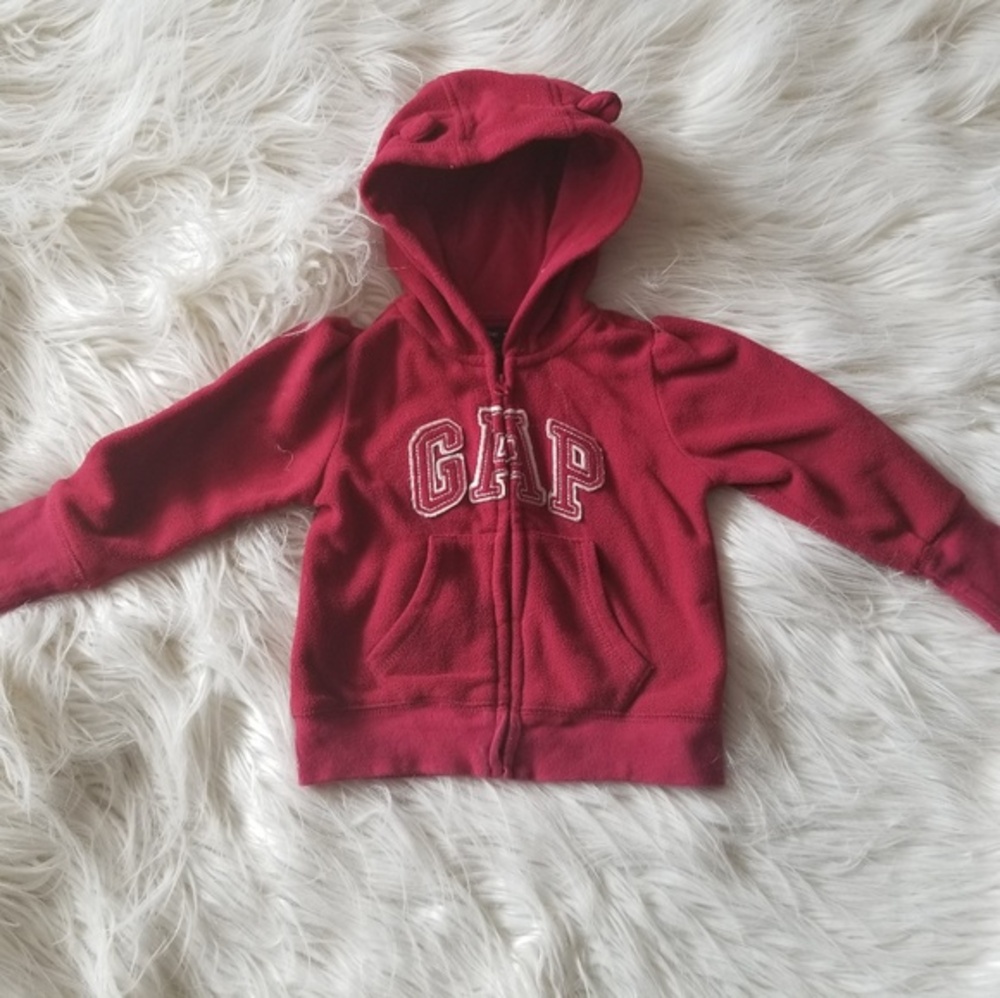 Toddler red GAP zip‎ up hoodie